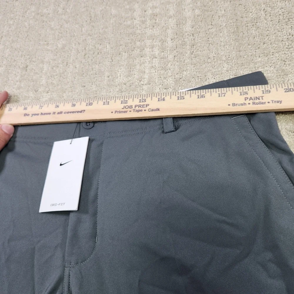 Nike Golf Pants Men 36x30 Flex Standard Fit Gray Elastic Waist Chino NEW